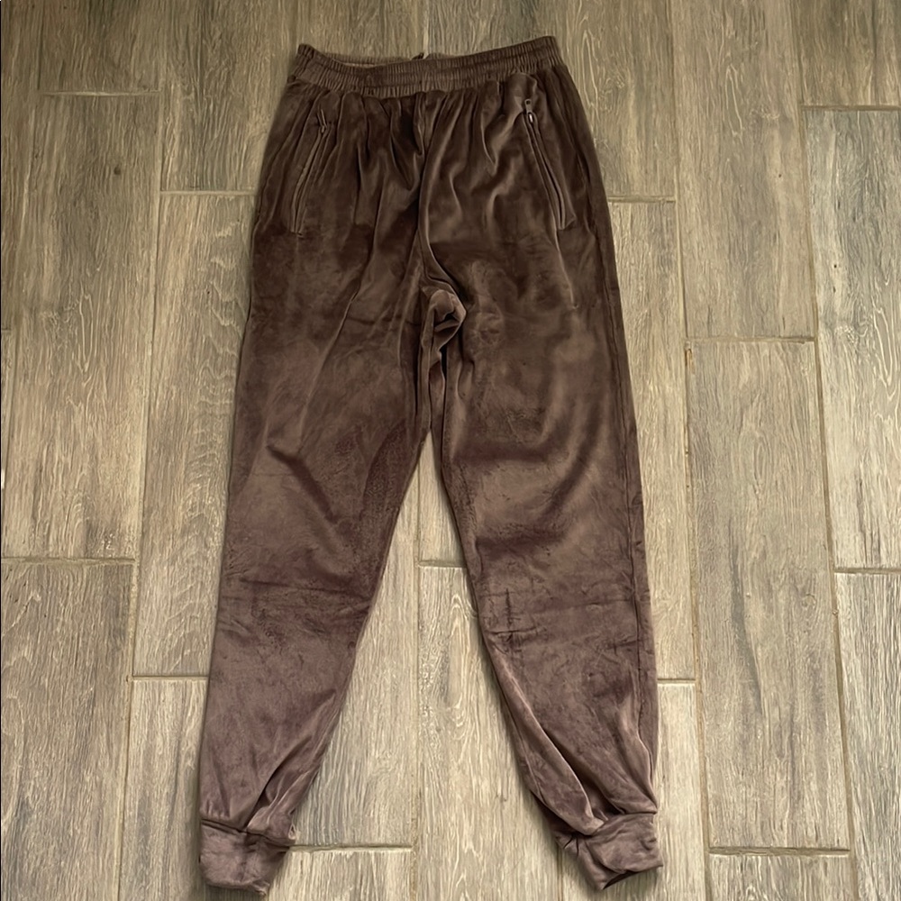 Skims Charcoal Velour Pants